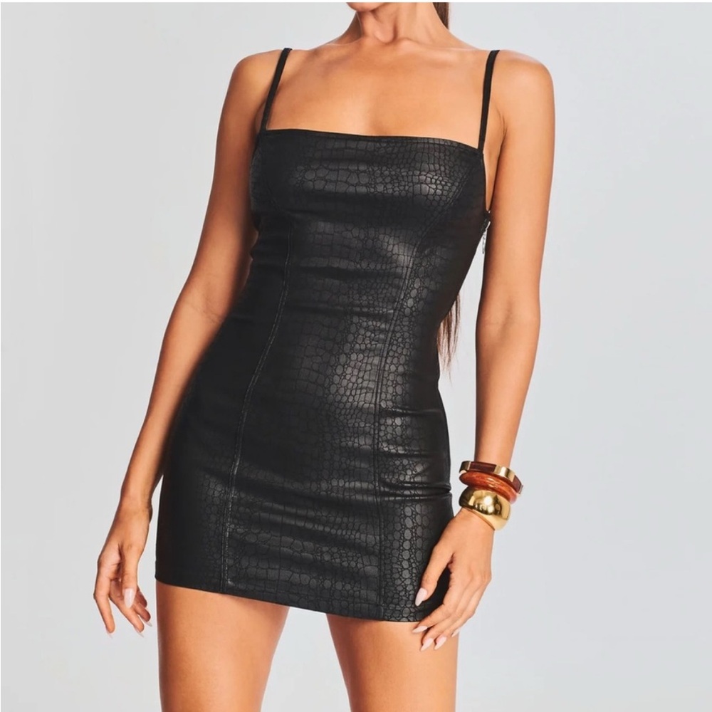 Retrofete Jourdana Coated Black  Dress - Size Small - New with tags